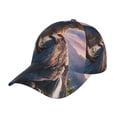 thumbnail image 1 of Kdxio Unisex Sunset Cliff Dinosaur Pattern Baseball Cap Unisex Washed Classic Adjustable Hat, 1 of 5
