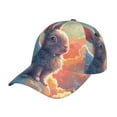 thumbnail image 1 of Kdxio Unisex Sunshine Winged Rabbit Pattern Baseball Cap Unisex Washed Classic Adjustable Hat, 1 of 5