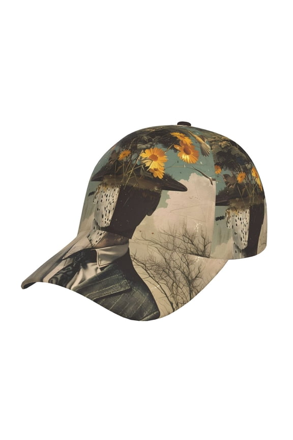 Unisex Surreal Floral Mindscape Pattern Baseball Cap Unisex Washed Classic Adjustable Hat