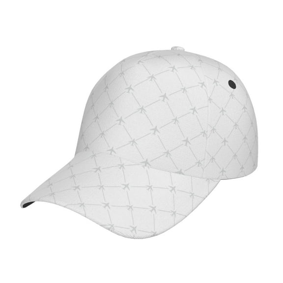 Kdxio Unisex Travel Around The World Airplane Pattern Baseball Cap Unisex Washed Classic Adjustable Hat
