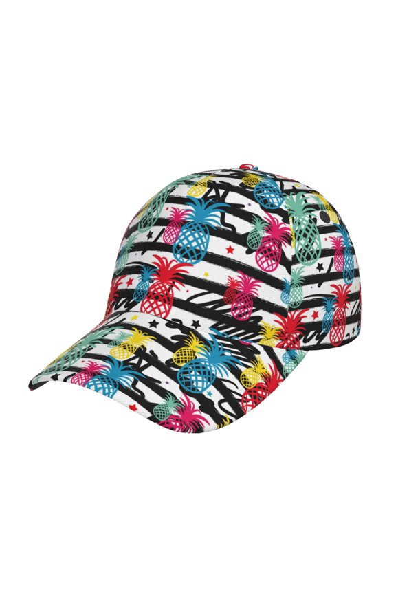 Unisex Trendy Colorful Pineapples 1 Pattern Baseball Cap Unisex Washed Classic Adjustable Hat