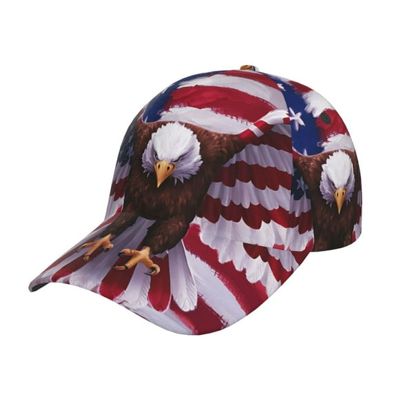 Kdxio Unisex USA Eagle with Spread Wings Pattern Baseball Cap Unisex Washed Classic Adjustable Hat
