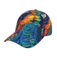 thumbnail image 1 of Kdxio Unisex Vibrant Rainbow Parrot Fantasy Pattern Baseball Cap Unisex Washed Classic Adjustable Hat, 1 of 5