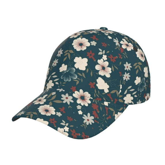 Kdxio Unisex Vintage Floral Pattern Baseball Cap Unisex Washed Classic Adjustable Hat