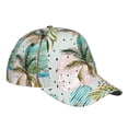 thumbnail image 1 of Kdxio Unisex Watercolor Palm Tree Pattern Baseball Cap Unisex Washed Classic Adjustable Hat, 1 of 1