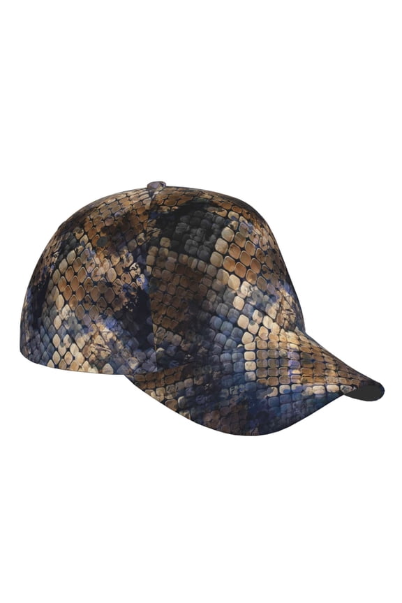 Unisex Watercolor Snake Skin Pattern Baseball Cap Unisex Washed Classic Adjustable Hat