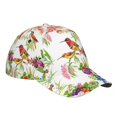 thumbnail image 1 of Kdxio Unisex Wild Exotic Birds And Flowers Pattern Baseball Cap Unisex Washed Classic Adjustable Hat, 1 of 1