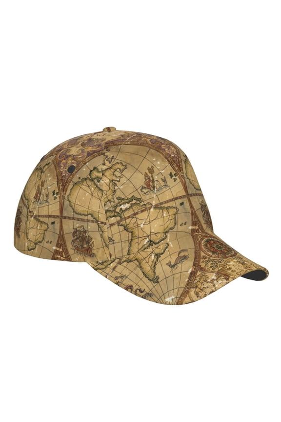 Unisex World Map1 Pattern Baseball Cap Unisex Washed Classic Adjustable Hat