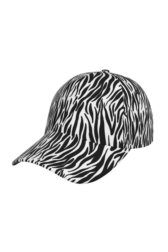 Unisex Zebra Pattern Baseball Cap Unisex Washed Classic Adjustable Hat