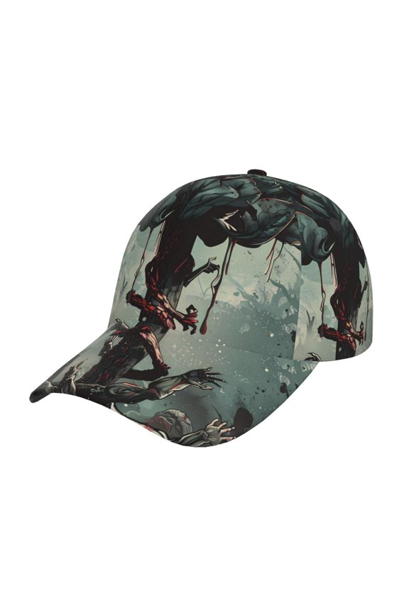 Unisex Zombie Flower Apocalypse Pattern Baseball Cap Unisex Washed Classic Adjustable Hat