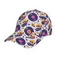 thumbnail image 1 of Kdxio Unisex record rock Skull star Pattern Baseball Cap Unisex Washed Classic Adjustable Hat, 1 of 5