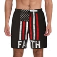 thumbnail image 1 of Kdxio Usa Flag Cross Print Men'S Swim Trunks With Compression Liner 7 Inch Inseam Quick Dry Swim Shorts, 1 of 7