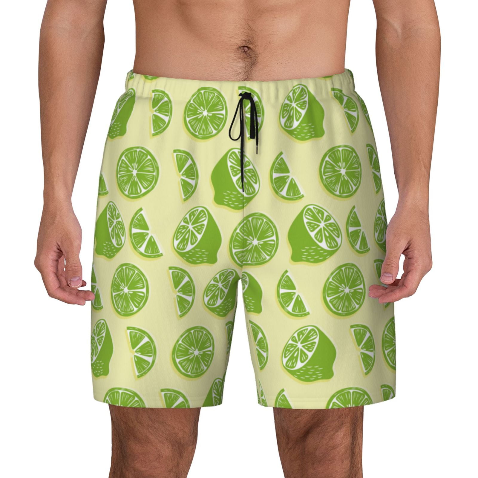 Kdxio Various Lemons Print Men's Swim Trunks with Compression Liner 7 ...