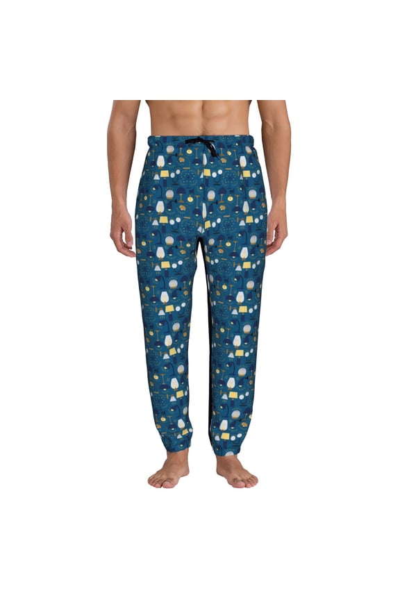 Various Lights Pattern Joggers,Sweatpants for Men with Pockets-X-Large