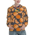 thumbnail image 1 of Kdxio Various Oranges Print Womens Oversized Hoodies Sweatshirts Hooded Pullover Tops Sweaters Casual-Large, 1 of 7