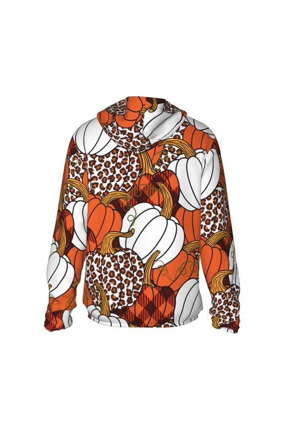 Various Pumpkins Print Women Men Sun Protection UPF 50+ Jackets Zip Up Long Sleeve Hoodie Hiking Lightweight with Pockets