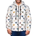 thumbnail image 1 of Kdxio Various Rooster Print Men Hoodies Casual Hoodies for Men with Zip Pockets Full Zip Long Sleeve Sweatshirt Sports Hooded Jacket-XX-Large, 1 of 5