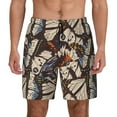 thumbnail image 1 of Kdxio Vector Butterflies Print Men'S Swim Trunks With Compression Liner 7 Inch Inseam Quick Dry Swim Shorts, 1 of 7