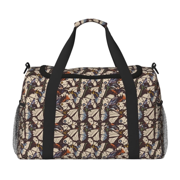 Kdxio Vector Butterflies Travel Duffel Bag Gym Bag Weekender Travel Bag Gym Bag for Women &Men Airplane Travel Essentials for Flying