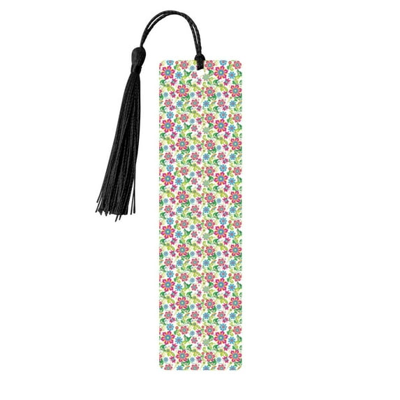 Kdxio Vector Mexican Otomi Style Bright Print Metal Tassel Bookmarks,Perfect Gift for Art Lovers and Bookworms Metal Bookmarks for Women