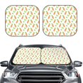 thumbnail image 1 of Kdxio Vegan Fruit Carrot Print 2-Piece Sun Shade Front Windshield - Foldable Car Front Window Sunshades for Most Sedans SUV Truck, 1 of 6