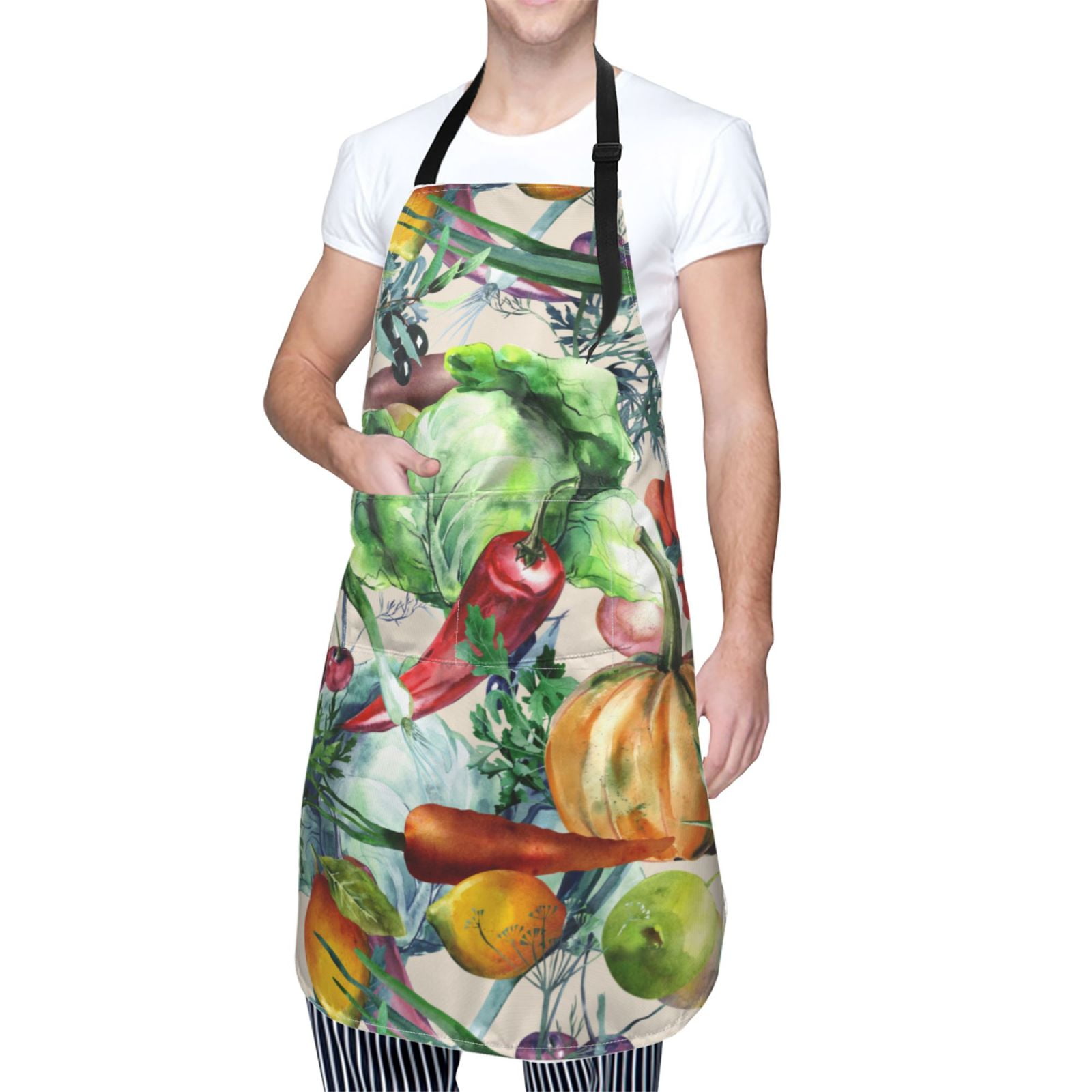 Kdxio Vegan1 Apron with Pockets Adjustable Kitchen Aprons for Men Women Waterproof Aprons for Cooking,Drawing,Crafting, Baking Household Cleaning