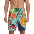 thumbnail image 1 of Kdxio Vegetable Print Mens Sleep Shorts Bottoms Soft Comfy Pajama Wear Pants with Drawstring Pockets, 1 of 7