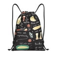 thumbnail image 1 of Kdxio Vegetable Quiche Print Drawstring Backpack Bag,Waterproof Draw String Back Sack, Gym Drawstring Bags Swim Bag For Unisex, 1 of 1