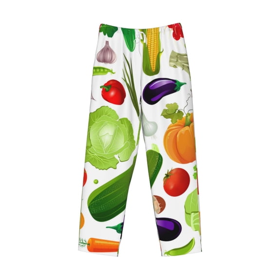 Kdxio Vegetables2 Print Men's Sleep Pajama Pant Lounge Pants with Pockets