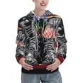 thumbnail image 1 of Kdxio Veterans Day1 Print Womens Oversized Hoodies Sweatshirts Hooded Pullover Tops Sweaters Casual-Medium, 1 of 7