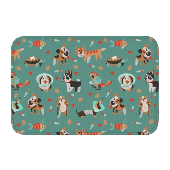 Kdxio Veterinary Clinics,16" x 24", Non-Slip Front Door Mats,Outdoor Welcome Mat Washable