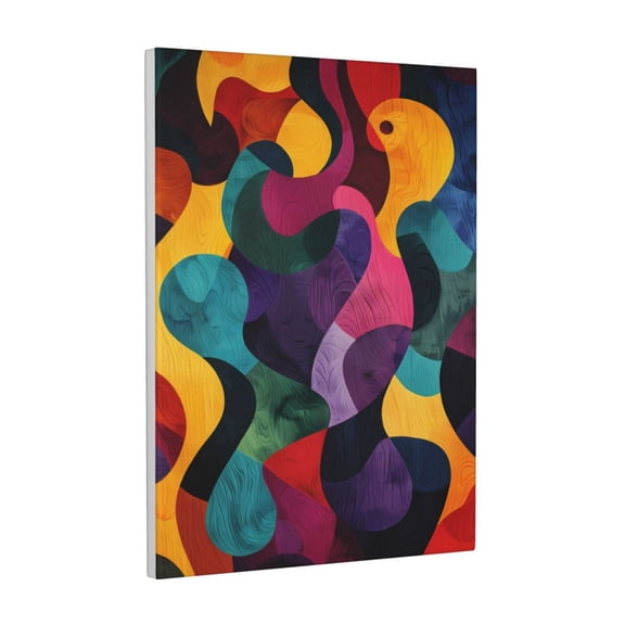 Kdxio Vibrant Abstract Flow Pattern Canvas Wall Art 12x16 Inches - Waterproof HD Print Solid Wood Frame for Living Room & Bathroom,Vertical