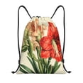 thumbnail image 1 of Kdxio Vibrant Amaryllis Flowers Print Drawstring Backpack Bag,Waterproof Draw String Back Sack, Gym Drawstring Bags Swim Bag For Unisex, 1 of 5