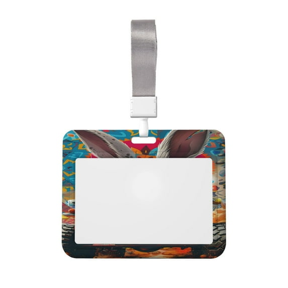 Kdxio Vibrant Bunny Ride Card Badge Holder Work Badge Sleeve for Office, School, Factory, ID Credit Cards, Driver Licenses and Passes