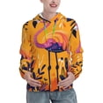 thumbnail image 1 of Kdxio Vibrant Flamingo Illustration Print Womens Oversized Hoodies Sweatshirts Hooded Pullover Tops Sweaters Casual-Large, 1 of 7