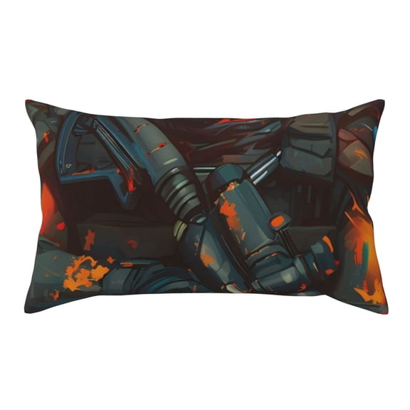 Kdxio Vibrant Skull Soldier Pattern Pillowcase with Envelope Closure,20" x 36" Pillow Cases,Gifts for Men or Women-No pillow