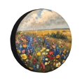 thumbnail image 1 of Kdxio Vibrant Wildflower Meadow for Tire Cover Wheel Protectors Tyre Covers Weatherproof Wheel Covers Universal Fit for Trailer Rv SUV Truck Camper Travel Trailers 16 inch, 1 of 5