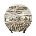 thumbnail image 1 of Kdxio Vineyard Landscape 1 Bone China Decorative Plate Ceramic Decorative Plate for Home Office Wall Stand Decorative Plates for Home Bedroom-10in, 1 of 6