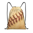 thumbnail image 1 of Kdxio Vintage Baseball Print Drawstring Backpack Bag,Waterproof Draw String Back Sack, Gym Drawstring Bags Swim Bag For Unisex, 1 of 9