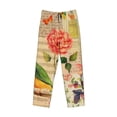 thumbnail image 1 of Kdxio Vintage Bird Print Men's Sleep Pajama Pant Lounge Pants with Pockets, 1 of 8