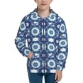 thumbnail image 1 of Kdxio Vintage Blue Pattern Kids Boys Girls Zip Up Hoodie 3D Printed Hooded Sweatshirt Hoody Coat with Pocket 7-12 Y-Small, 1 of 6