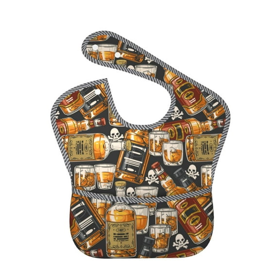 Kdxio Vintage Bottles Bibs For Babies, Baby Bibs for Eating, Toddler Bibs, Waterproof Bibs, Feeding Bibs, for Toddlers, Boys, Girls