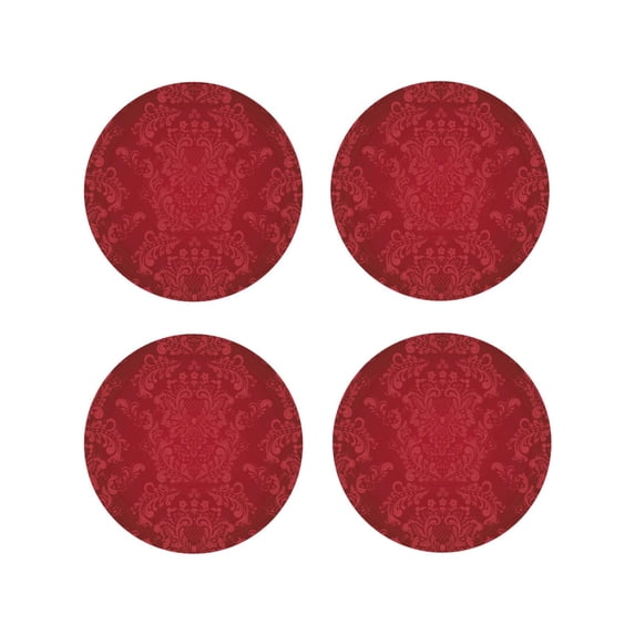 Kdxio Vintage Burgundy Funny Coasters,4 Pcs Leather Coasters,Housewarming Gifts,Protect Furniture from Water Marks Scratch and Damage