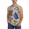 thumbnail image 1 of Kdxio Vintage Coffee Grinder for Men's Muscle T-shirt,Sleeveless for Workout Running Athletic Gym Lounge Casual, 1 of 1