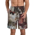 thumbnail image 1 of Kdxio Vintage Collage Girl Butterfly Pattern Mens Casual Shorts - Drawstring Summer Beach Sports Shorts for Men, 1 of 5