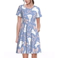 thumbnail image 1 of Kdxio Vintage Easter Pattern Summer Dresses for Women Casual Tshirt Short Sleeve Floral Sundress Beach Cover Ups with Pockets, 1 of 6