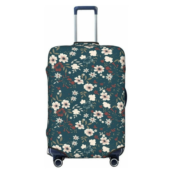 Kdxio Vintage Floral Pattern Luggage Cover for Travel,Elastic and Durable,Fits 18-32 Inch,-No luggage included