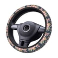 thumbnail image 1 of Kdxio Vintage Floral Print Elastic Stretch Steering Wheel Cover,Auto Steering Wheel Cover,15 Inch Anti-Slip,Warm in Winter and Cool in Summer,Fit Suvs,Vans Cars,Trucks, 1 of 7
