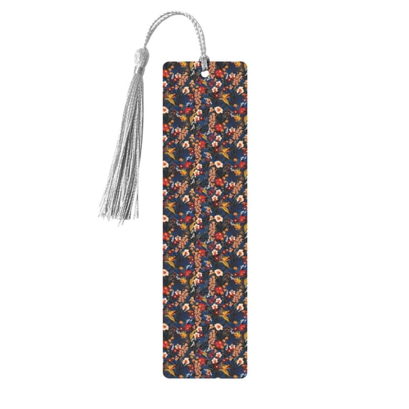 Kdxio Vintage Floral Print Metal Tassel Bookmarks,Perfect Gift for Art Lovers and Bookworms Metal Bookmarks for Women