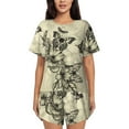 thumbnail image 1 of Kdxio Vintage Floral Print Pajamas Sets for Women Short-Sleeved Pjs with Lounge Shorts Two Piece Sleepwear S-4XL, 1 of 8